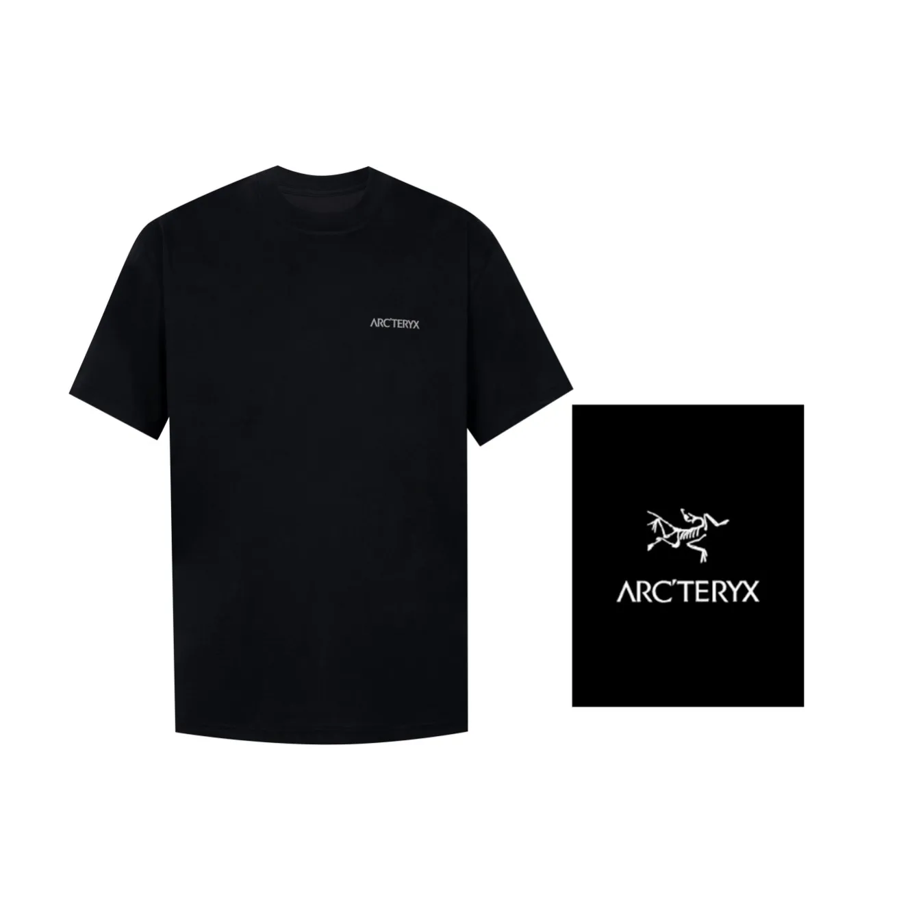 [ Ayc Teryx ] 2024FW T LOGO Premium 32s Same Style ：Black White Size：XS S M L